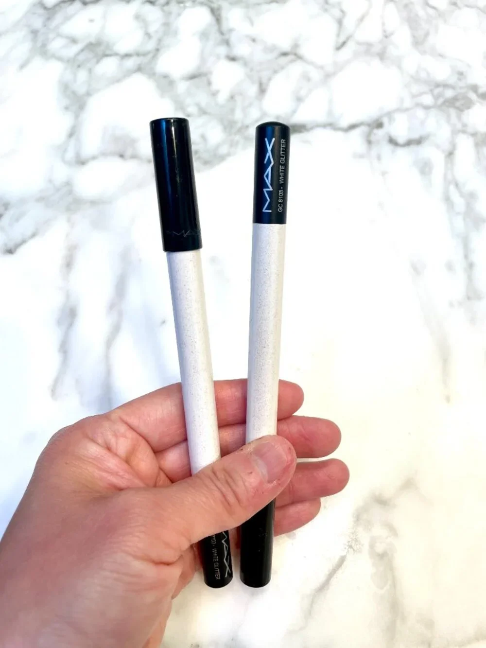 The Crème Shop Match Made Liquid Foundation + x2 MAX White Glitter Pencil Bundle
